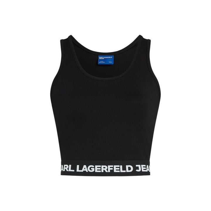 Karl Lagerfeld Black Viscose Top
