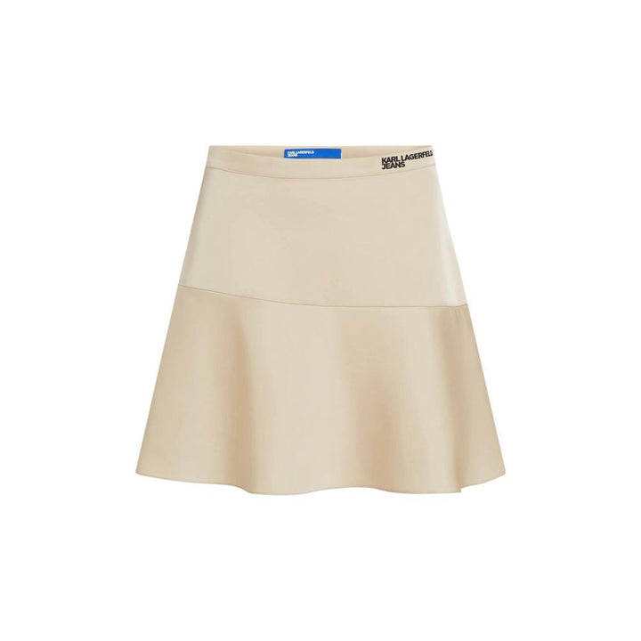 Karl Lagerfeld Beige Polyester Mini Skirt