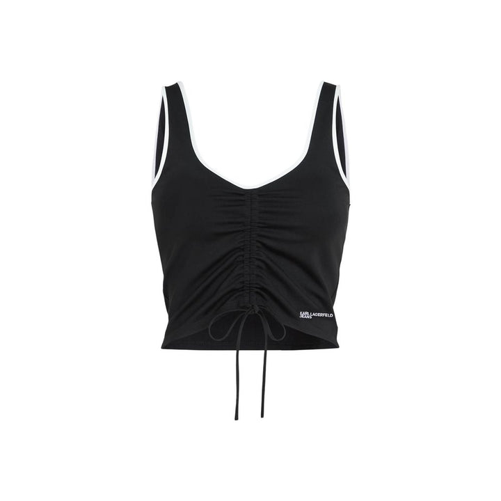 Karl Lagerfeld Black Viscose Top