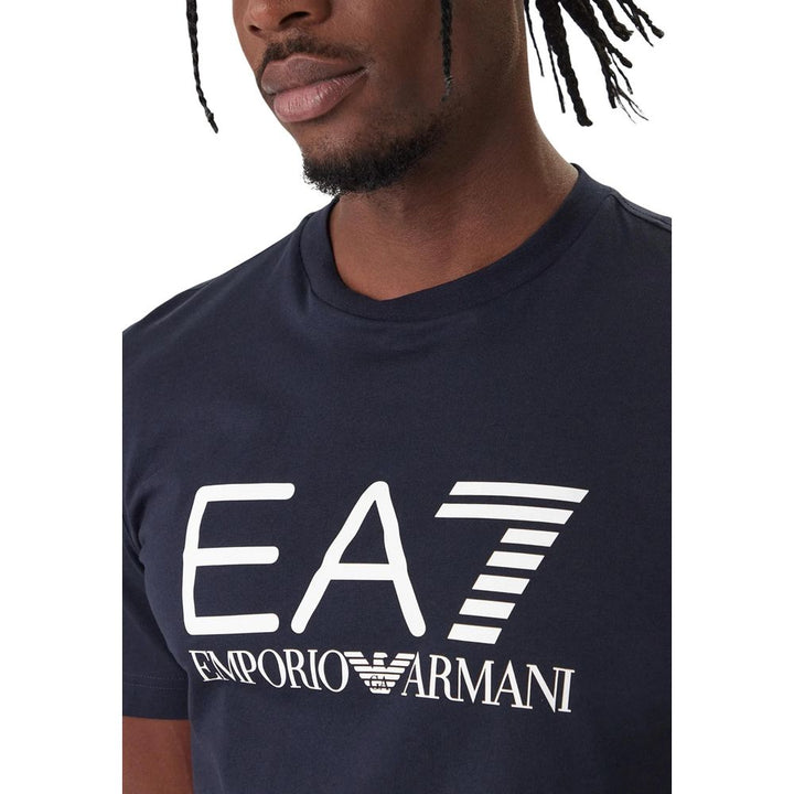 EA7 Emporio Armani Blue Cotton T-Shirt