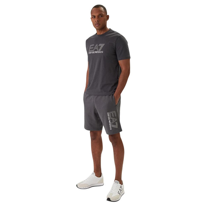 EA7 Emporio Armani Gray Cotton Bermuda Shorts