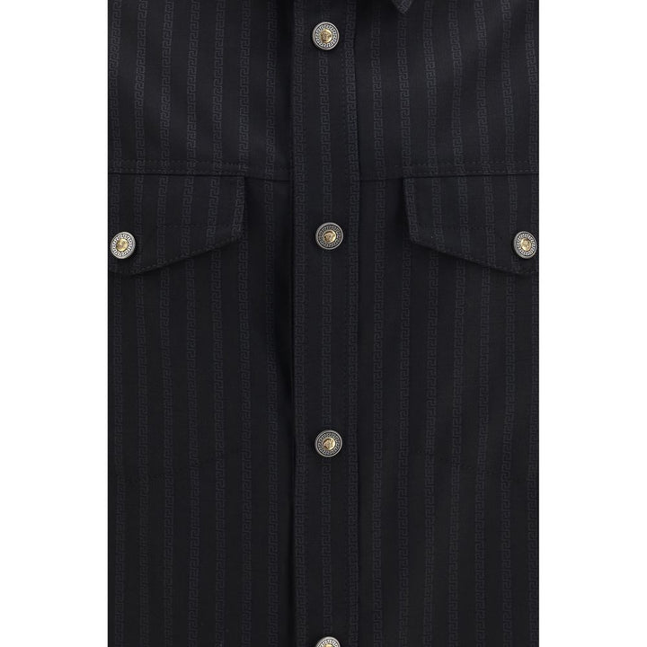 Versace Black Wool Oves Aries Shirt