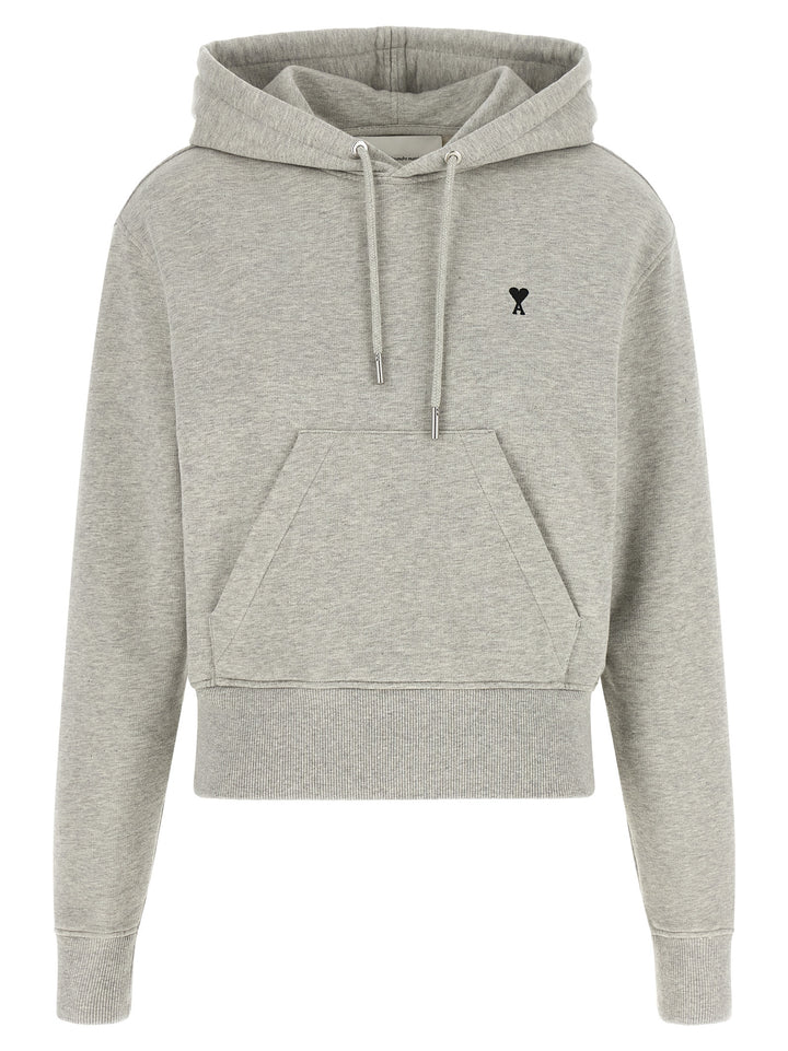 Ami Paris Gray Cotton Sweatshirt