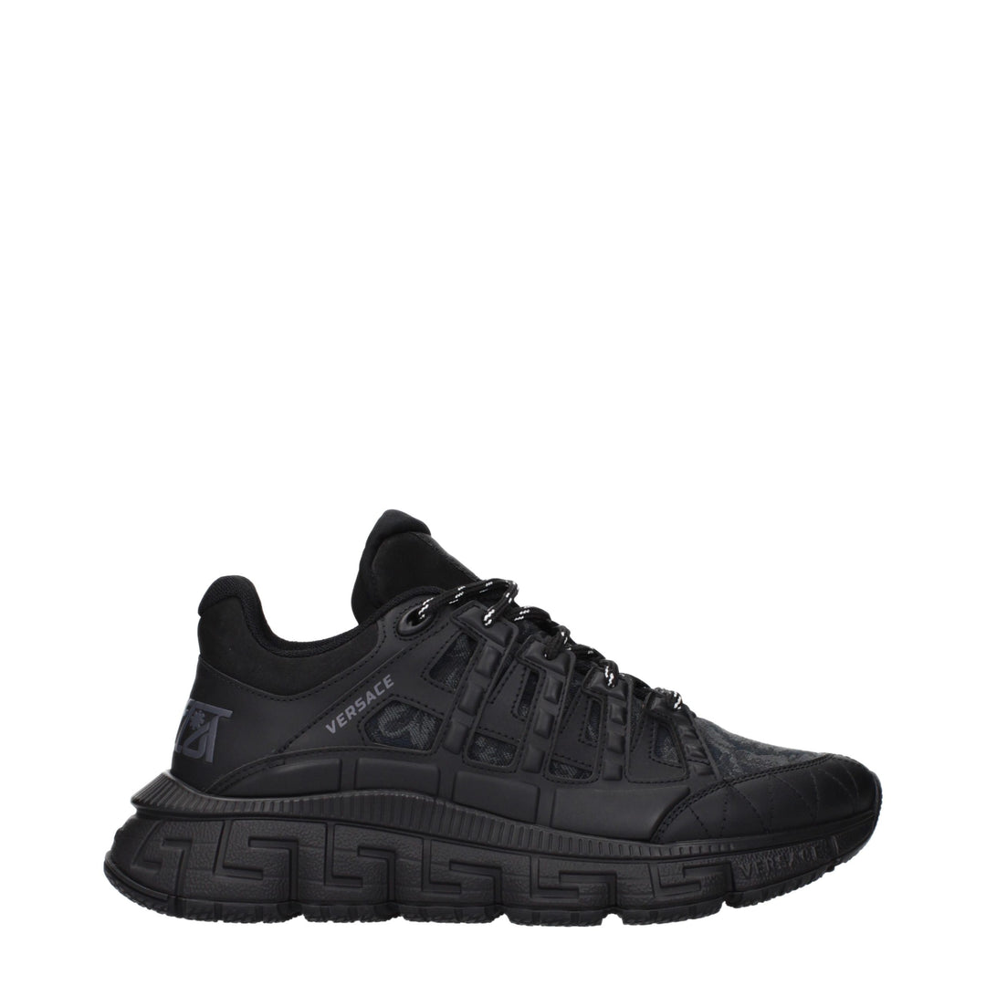 Versace Black Fabric Athletic Sneakers