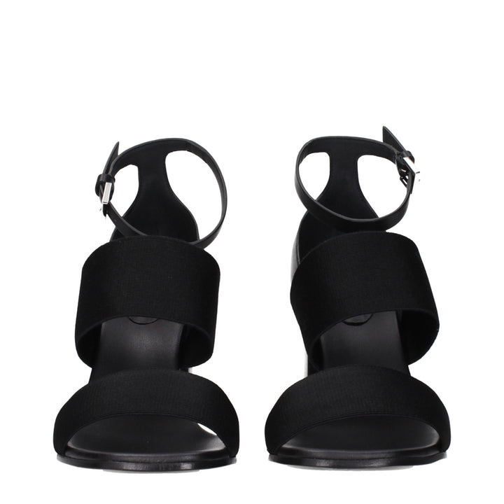 Max Mara Black Fabric Platform Sandals