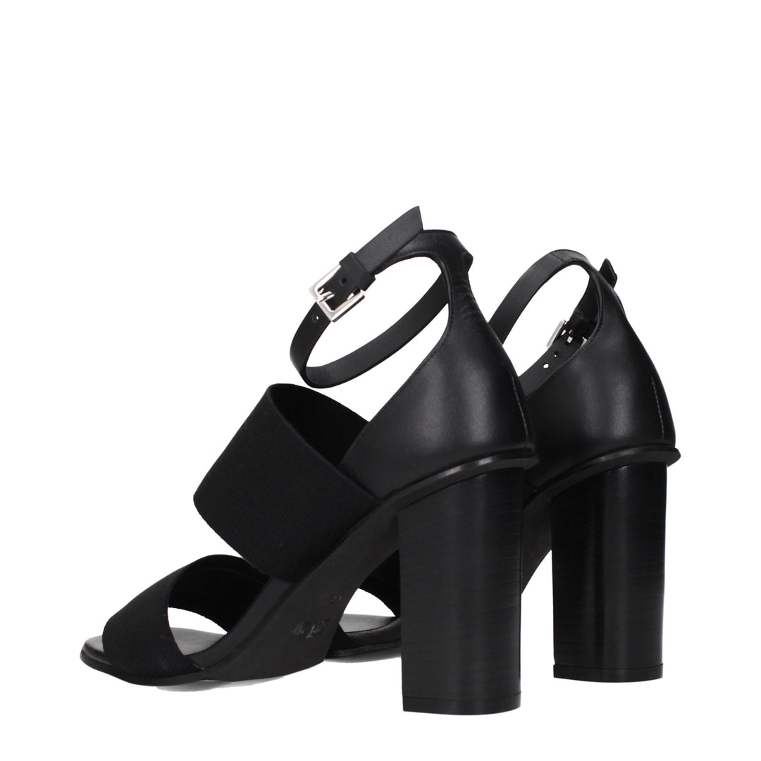 Max Mara Black Fabric Platform Sandals