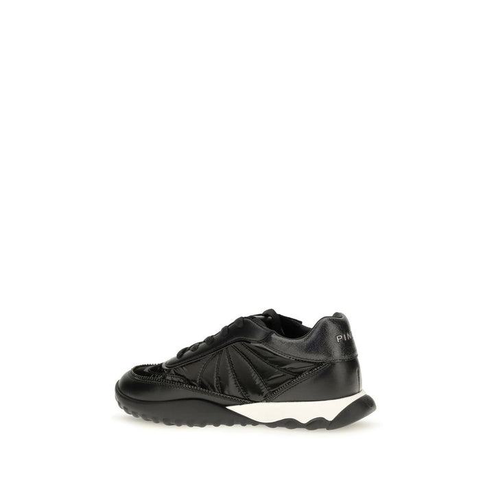 PINKO Black Fabric Low Top Sneakers