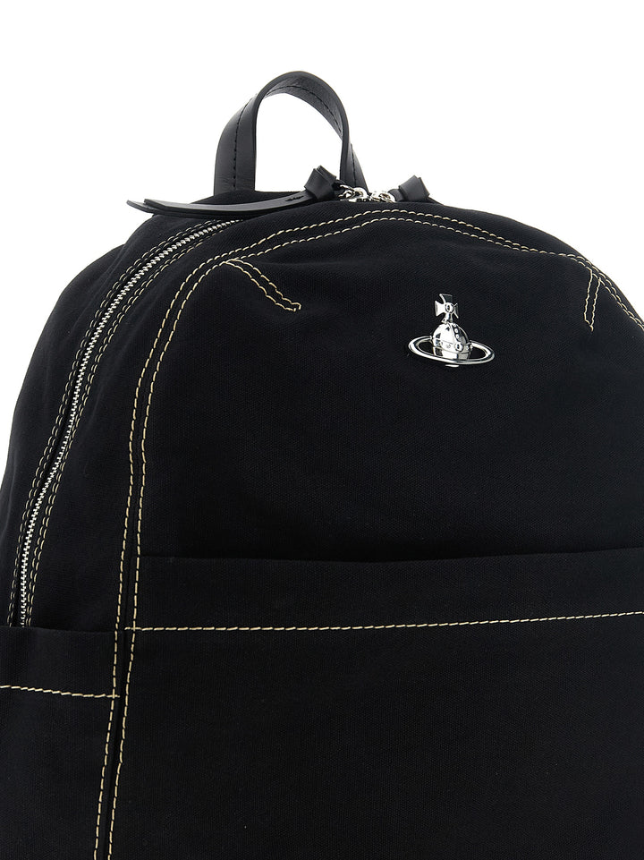 Vivienne Westwood Black Cotton Backpack