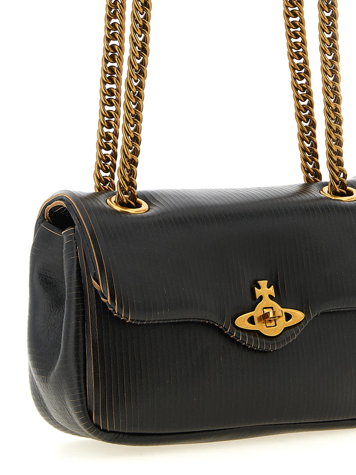 Vivienne Westwood Black Calfskin Shoulder Bag