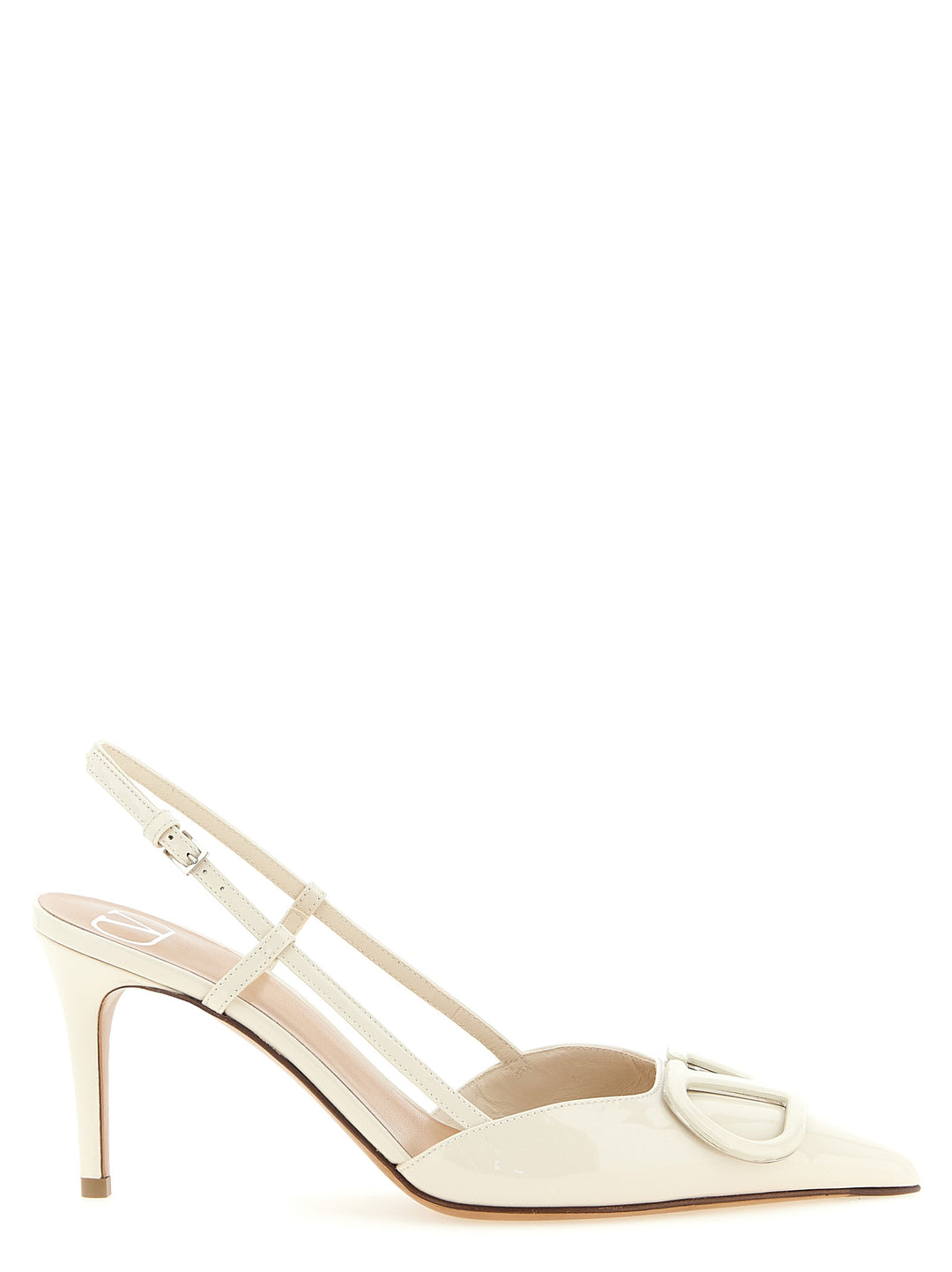 Valentino Garavani White Calfskin High Heel Pumps