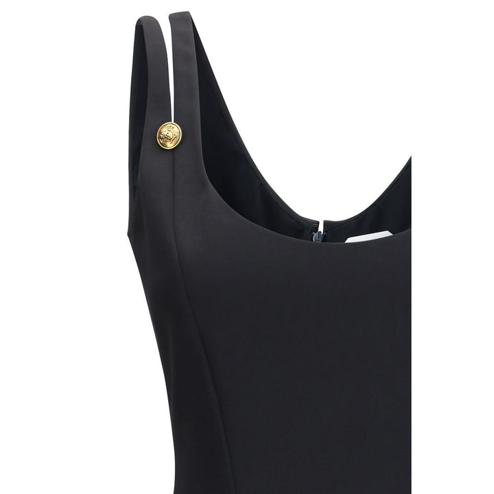 Versace Black Wool Oves Aries Casual Dress