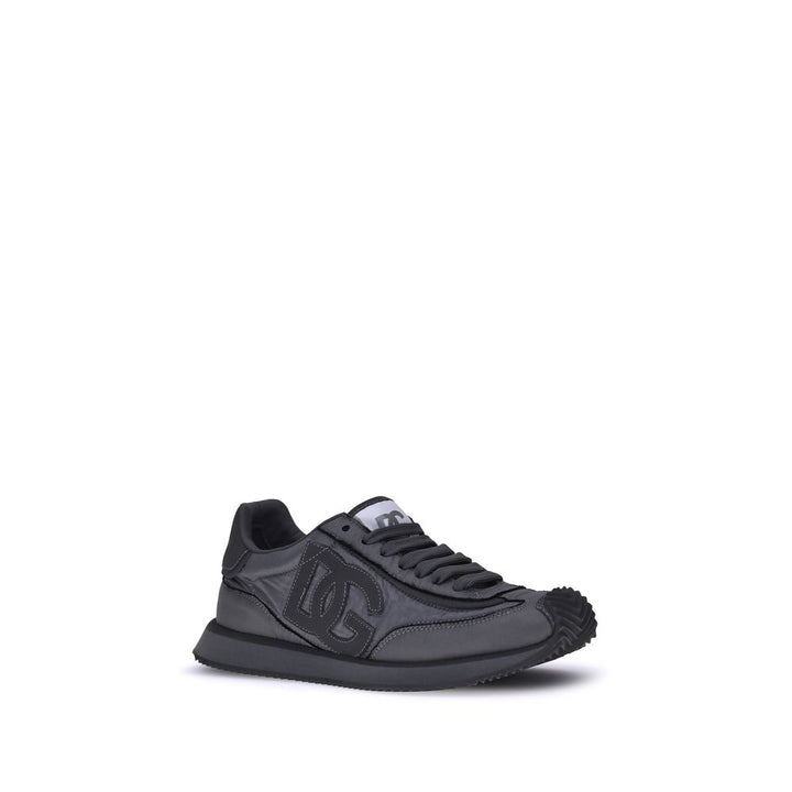 Dolce & Gabbana Black Fabric Athletic Sneakers