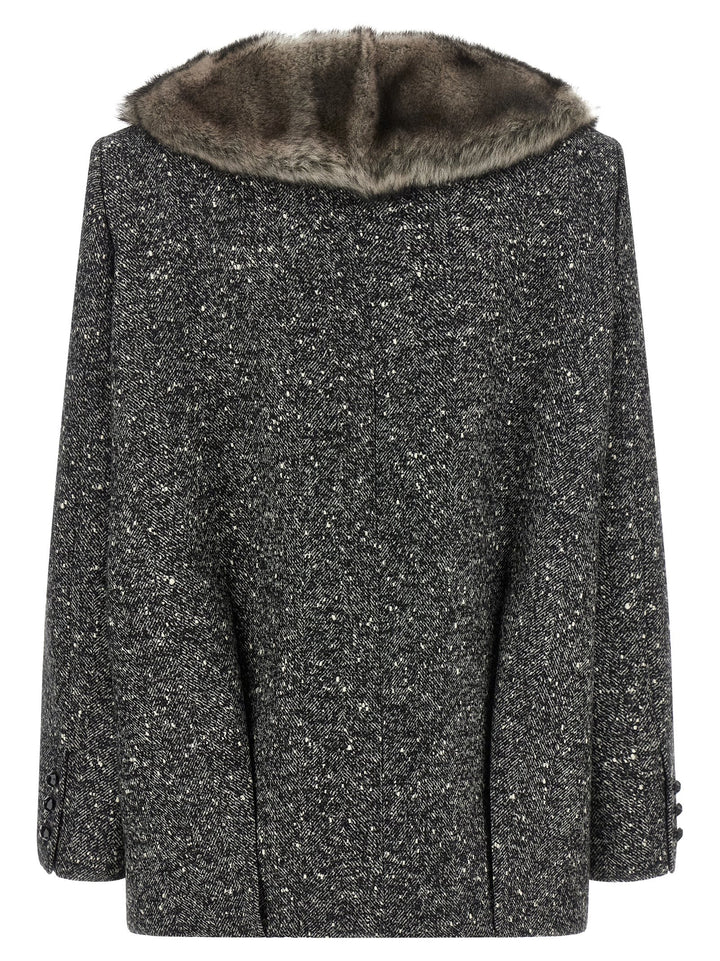 Valentino Garavani Bicolor Virgin Wool Coat