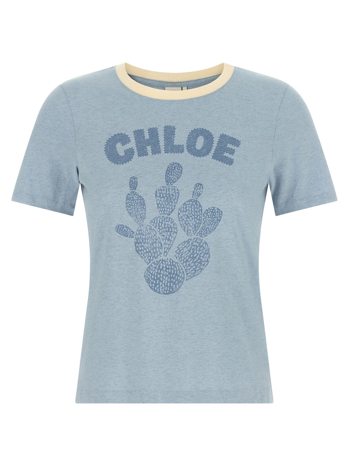 Chloé Blue Cotton T-Shirt