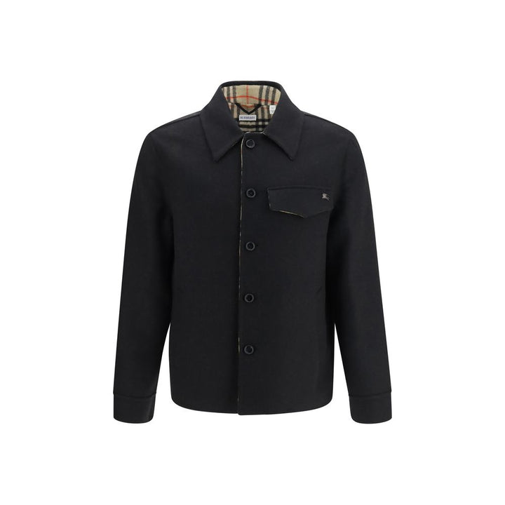 Burberry Black Wool Oves Aries Full-Length Jacket