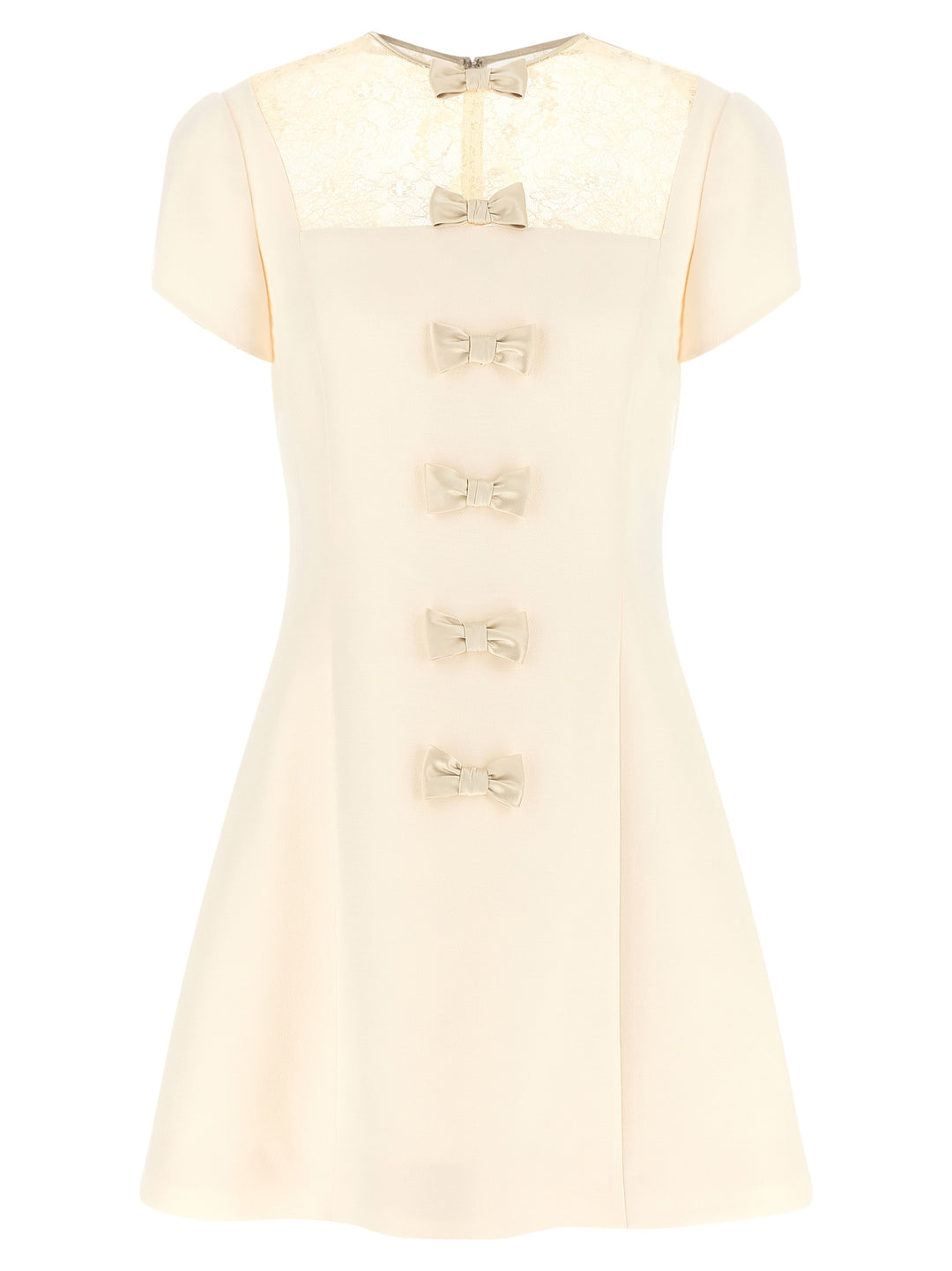 Valentino Garavani White Virgin Wool Short Dress