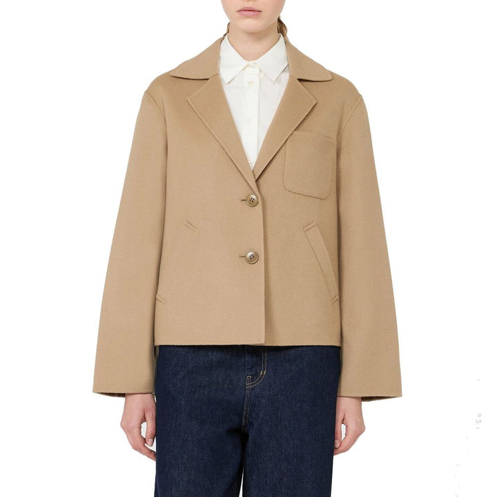 Max Mara Brown Polyamide Full-Length Jacket