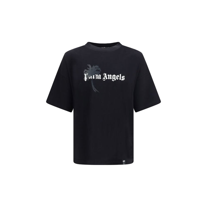 Palm Angels Black Cotton T-Shirt