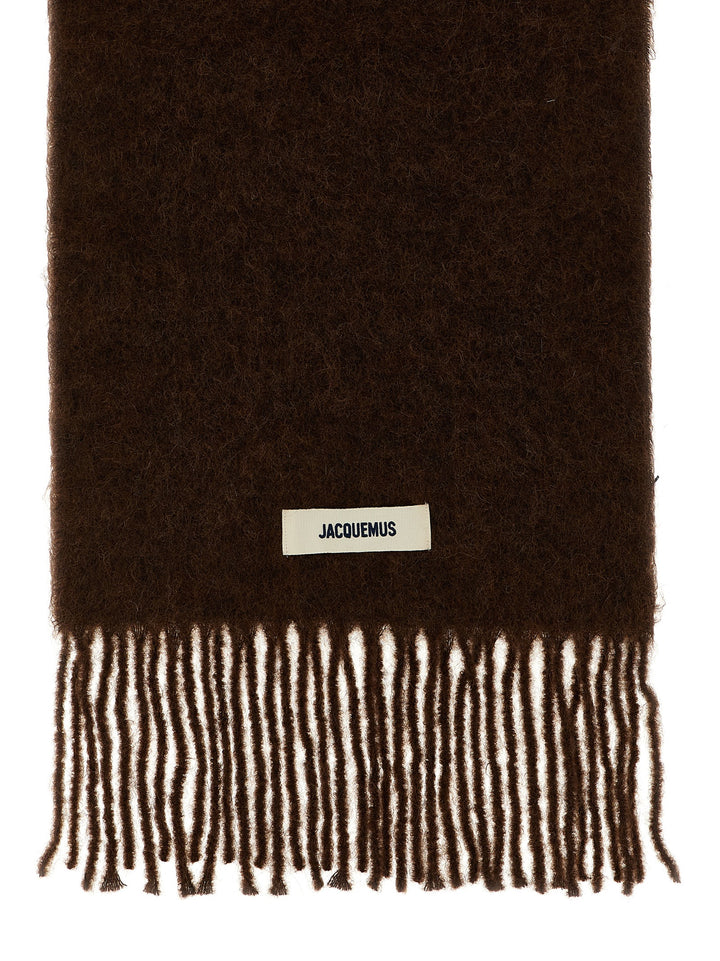 Jacquemus Brown Alpaca Leather Foulard