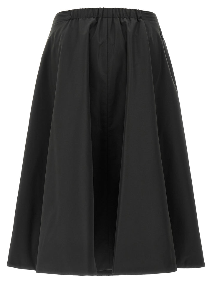 Moncler Black Polyester Midi Skirt