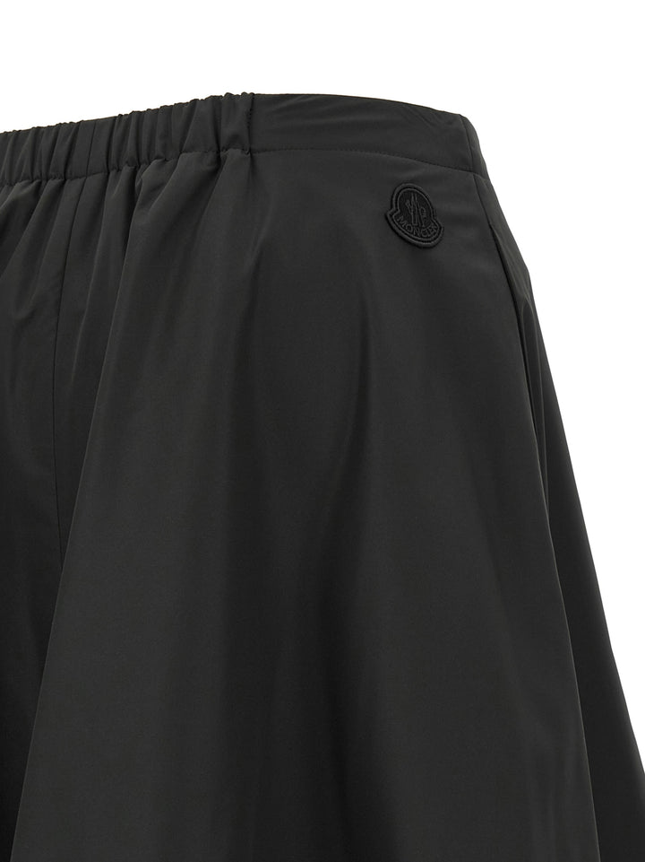 Moncler Black Polyester Midi Skirt