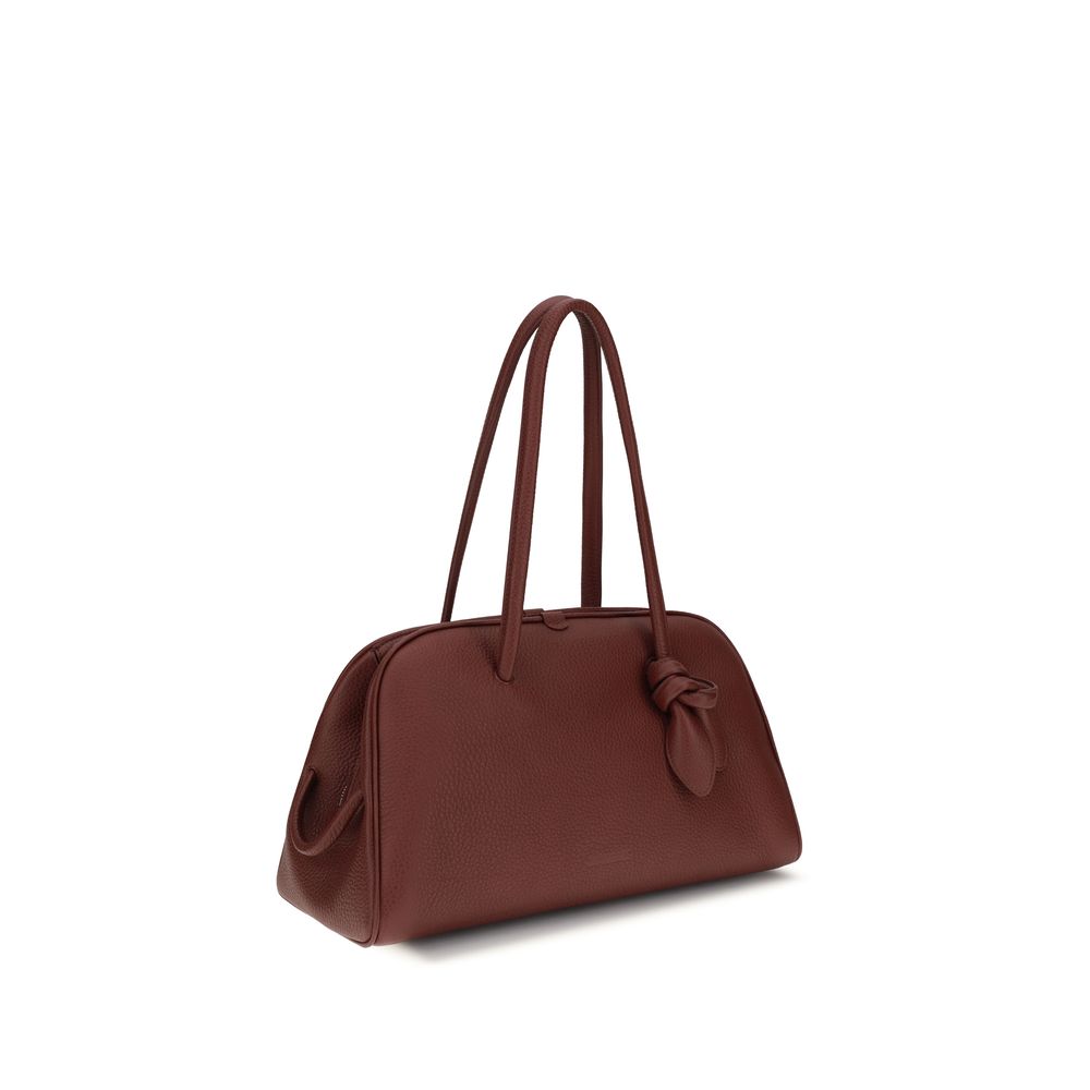 Jacquemus Bordeaux Calf Leather Bos Taurus Shoulder Bag