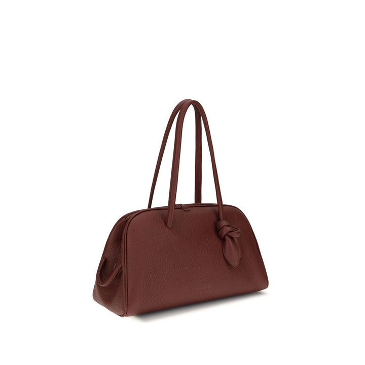 Jacquemus Bordeaux Calf Leather Bos Taurus Shoulder Bag
