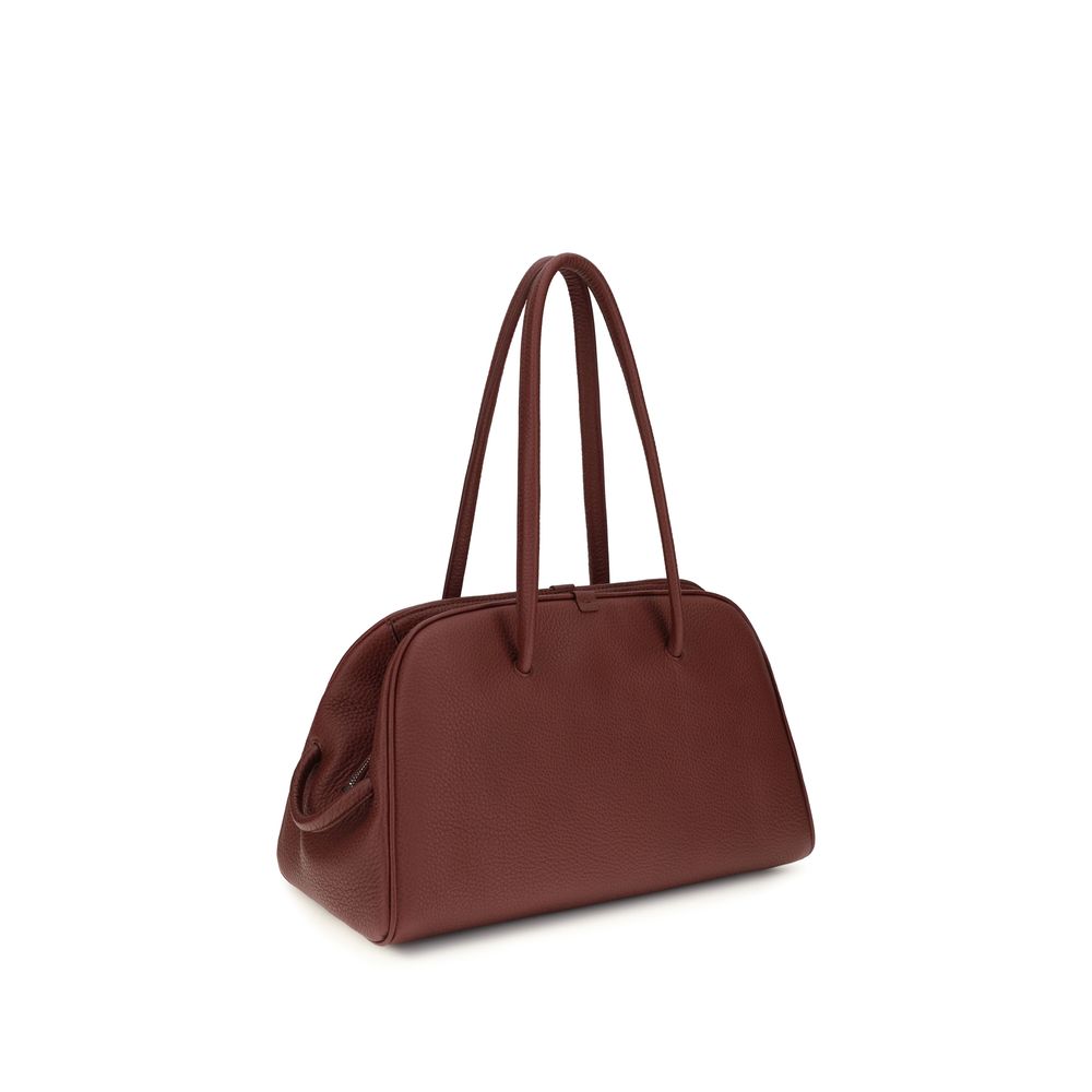 Jacquemus Bordeaux Calf Leather Bos Taurus Shoulder Bag