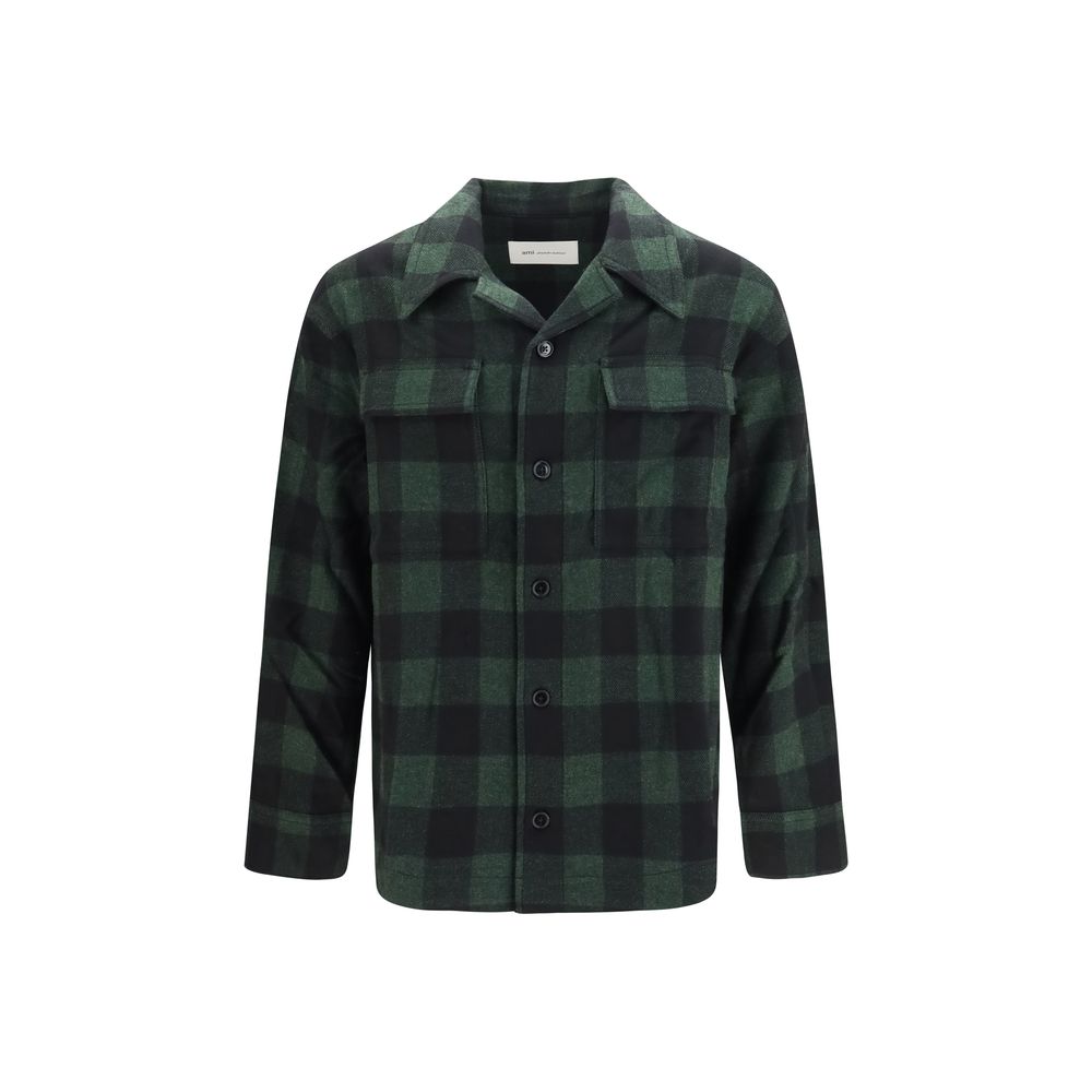 Ami Paris Bicolor Wool Oves Aries Shirt