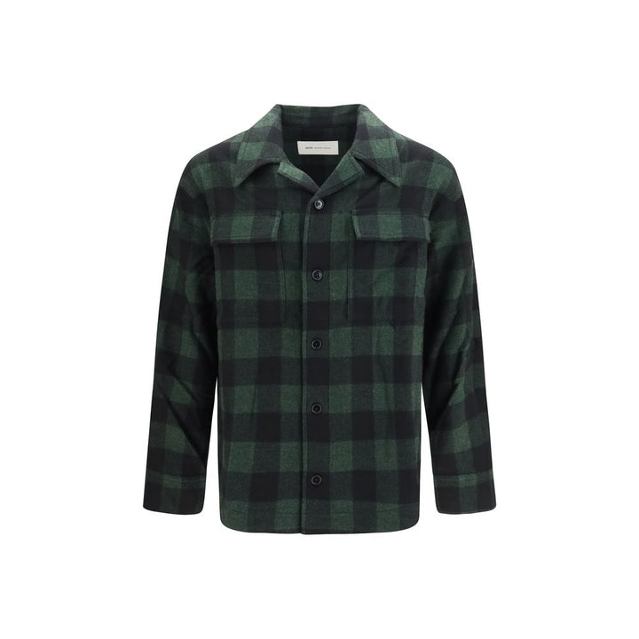 Ami Paris Bicolor Wool Oves Aries Shirt