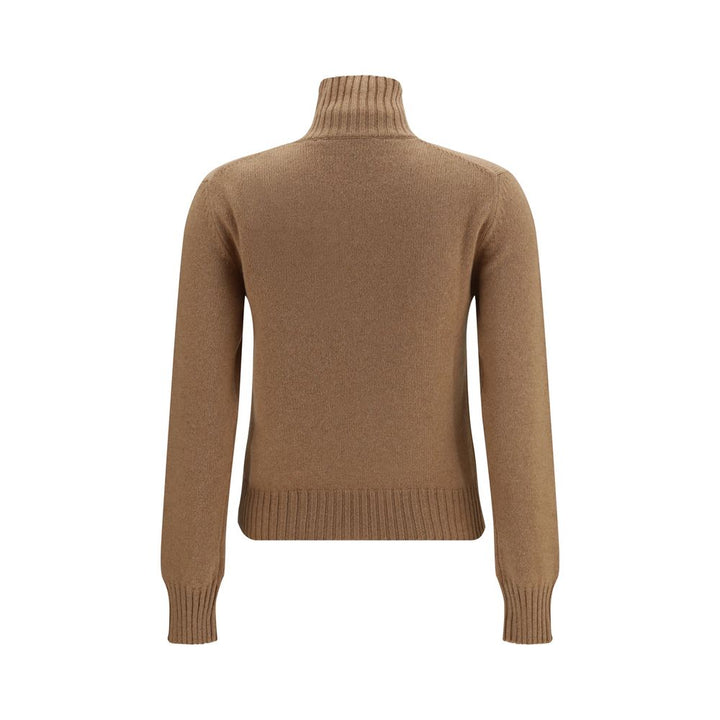 Ami Paris Brown Cashmere Turtleneck