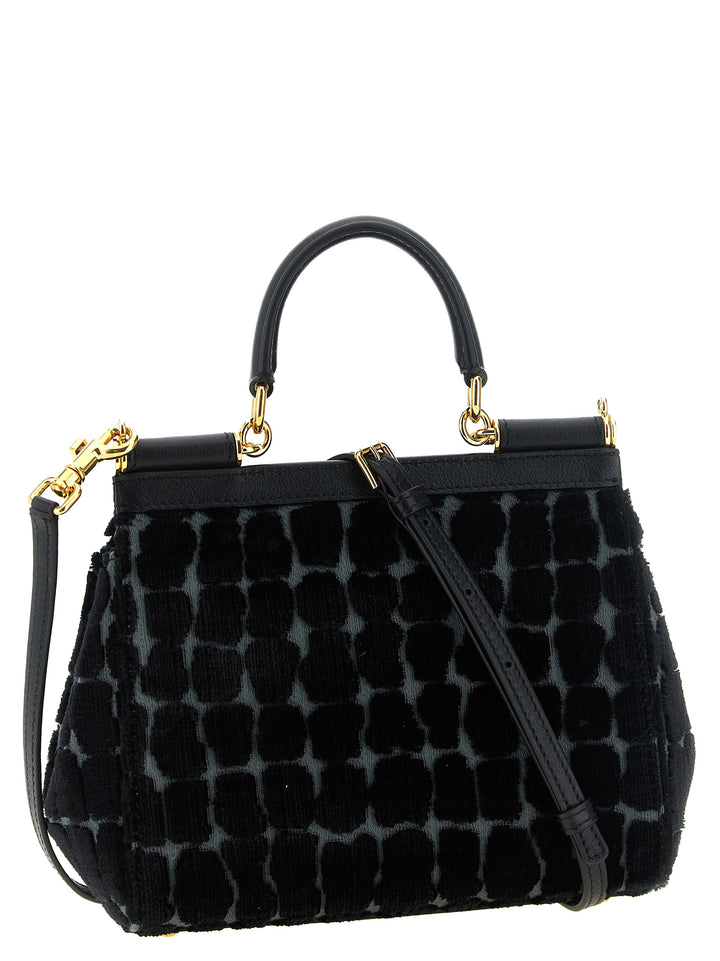 Dolce & Gabbana Black Cotton Handbag
