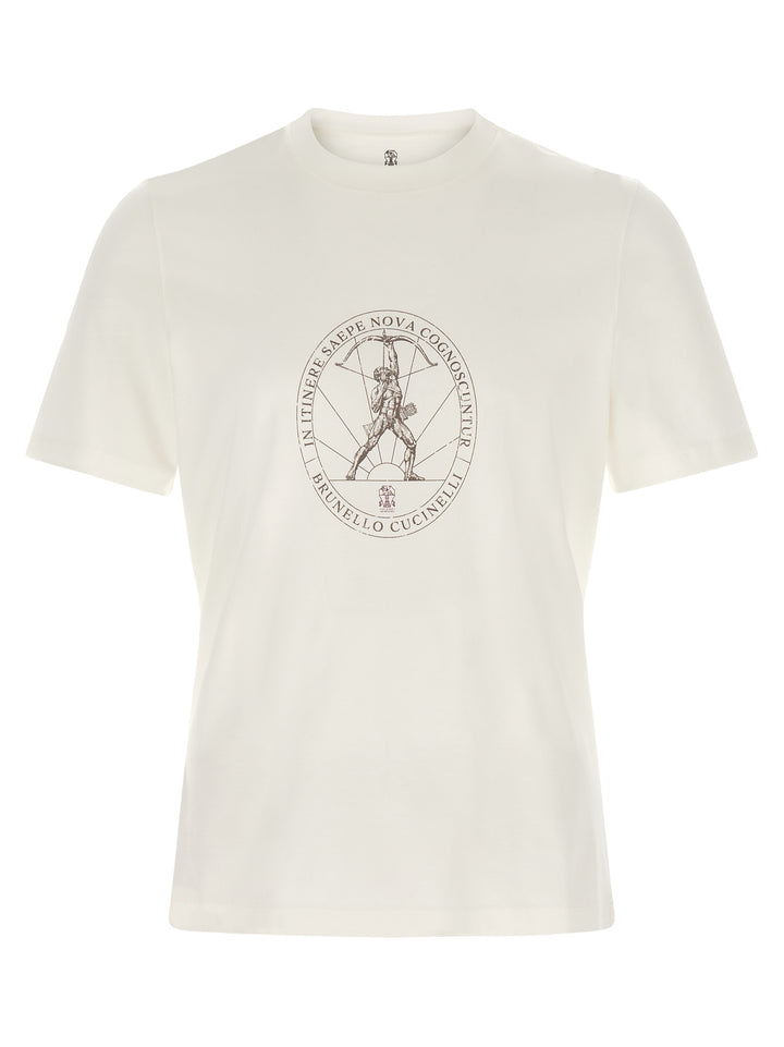 Brunello Cucinelli White Cotton T-Shirt