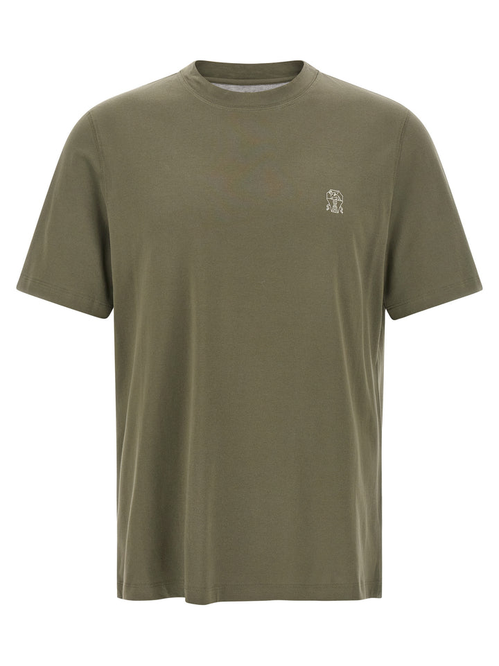 Brunello Cucinelli Bicolor Cotton T-Shirt