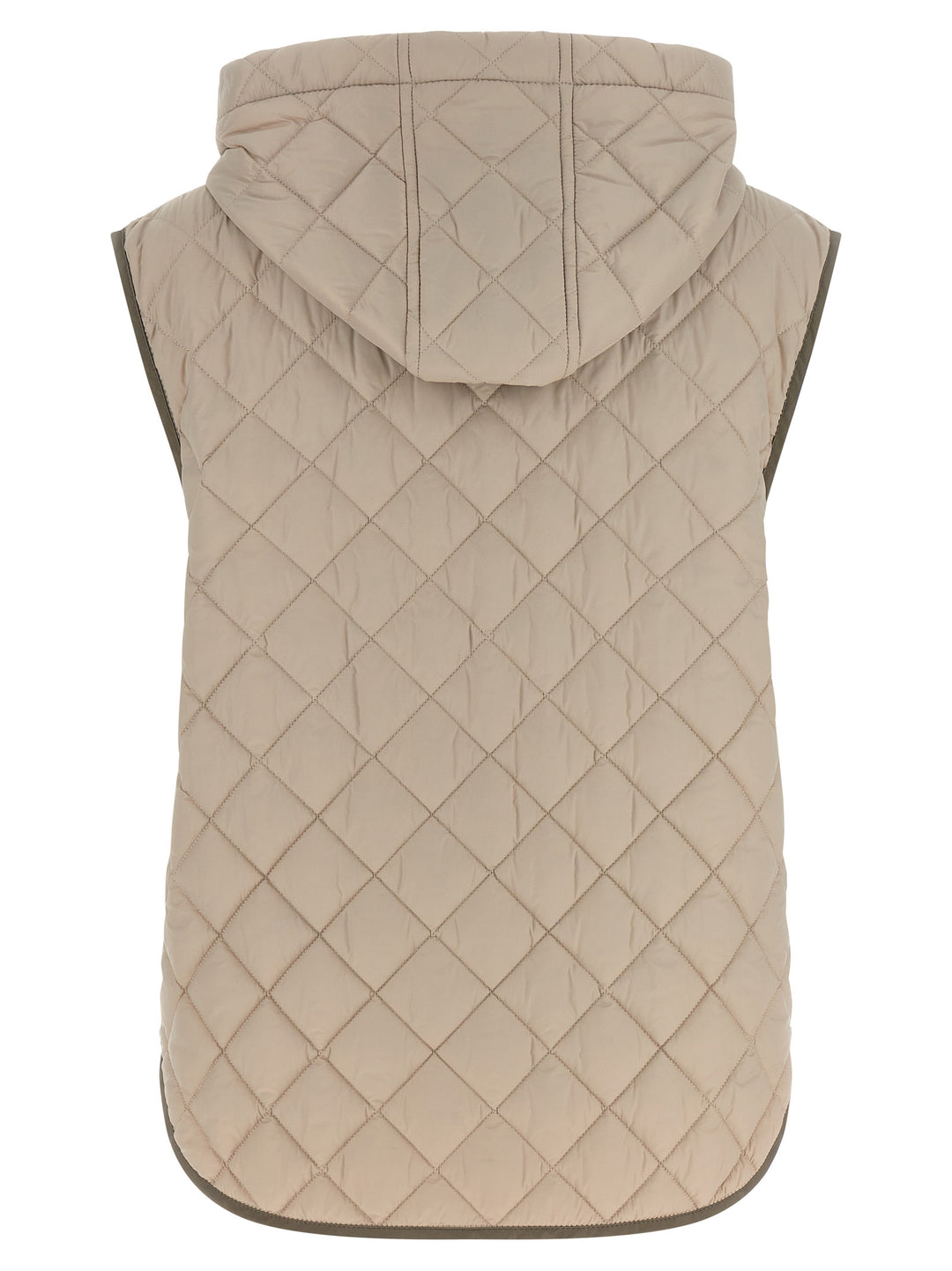 Brunello Cucinelli Beige Polyamide Sleeveless Jacket