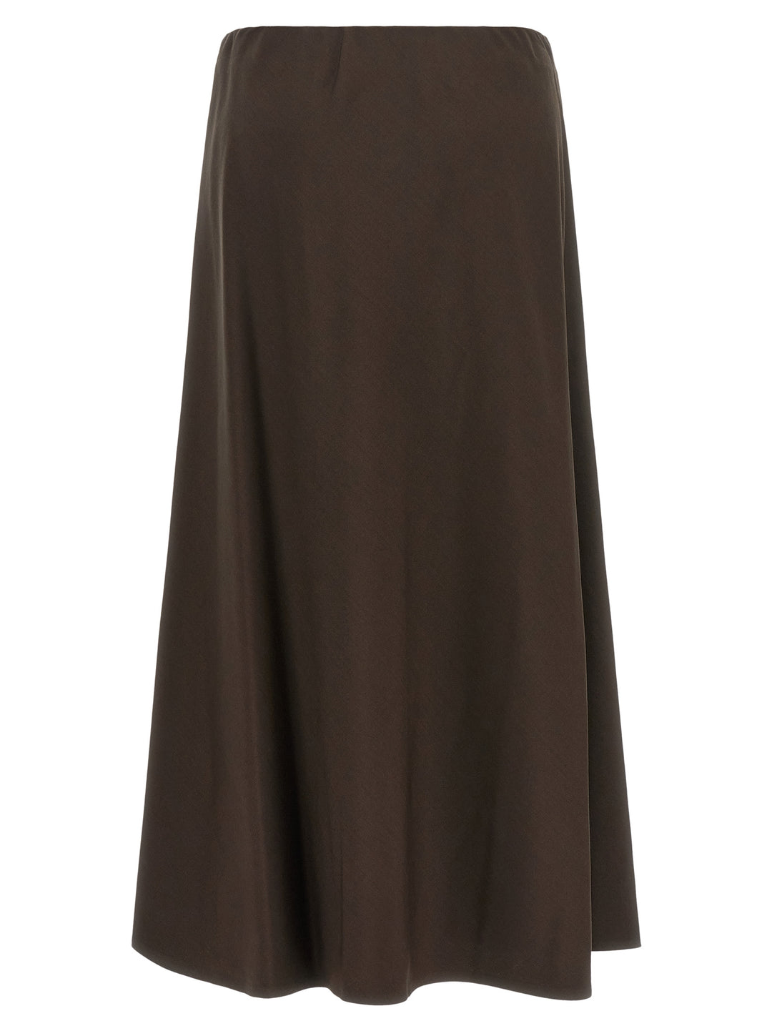 Brunello Cucinelli Brown Virgin Wool Midi Skirt