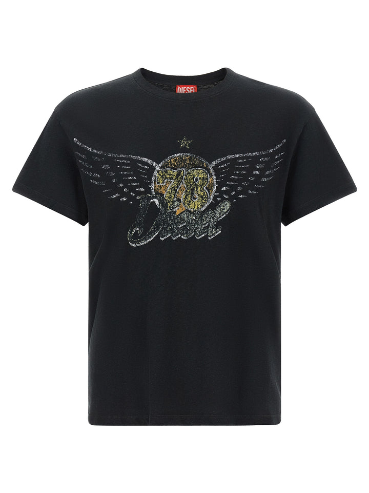 Diesel Black Cotton T-Shirt