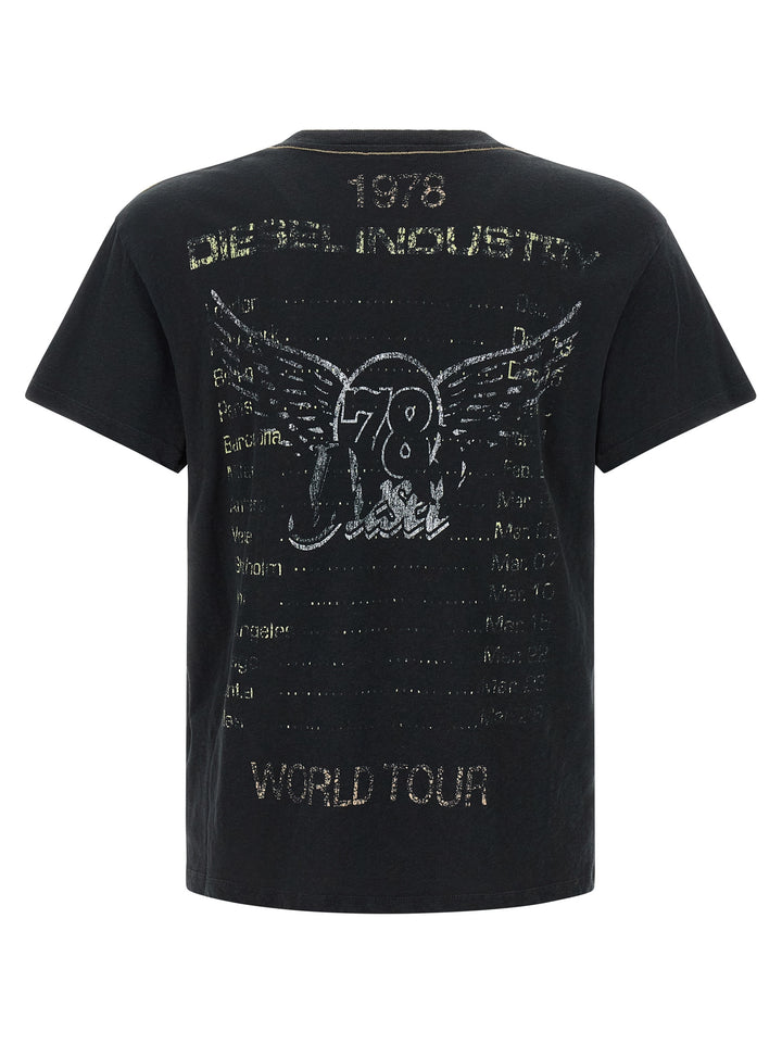 Diesel Black Cotton T-Shirt