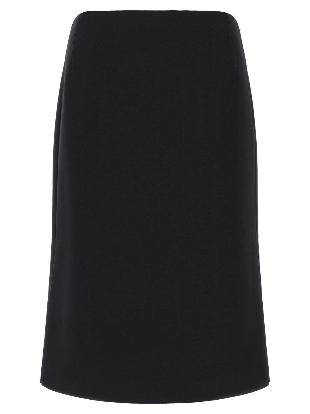 Fendi Black Wool Midi Skirt