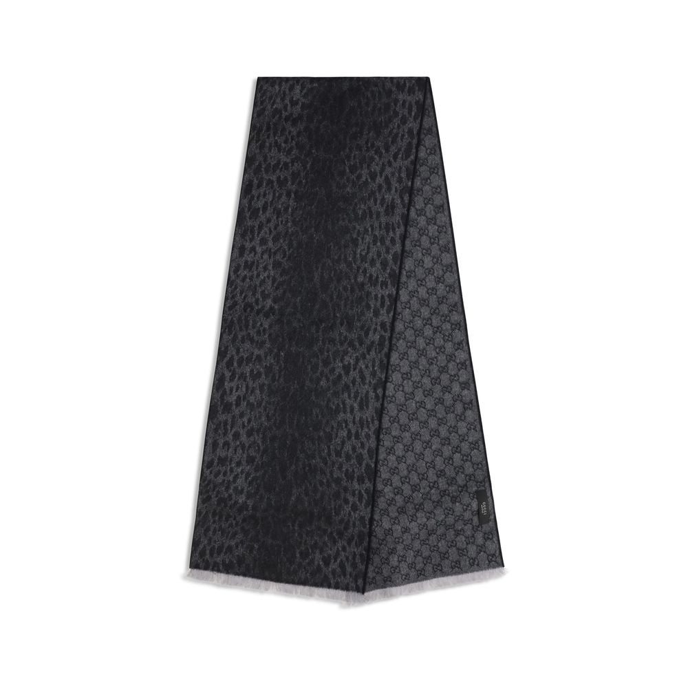 Gucci Gray Wool Oves Aries Scarf