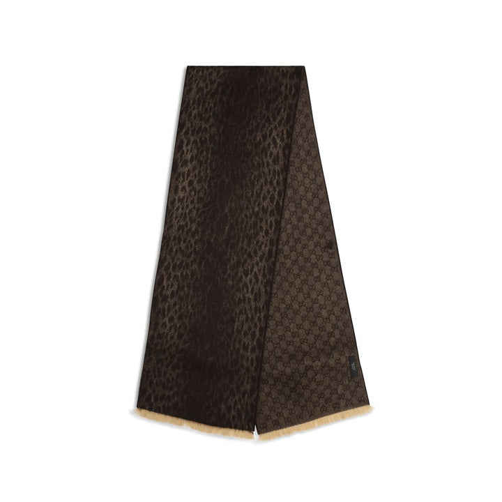 Gucci Brown Wool Oves Aries Scarf