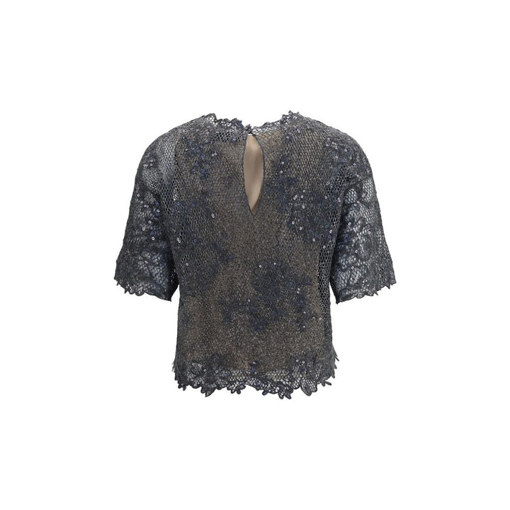 Brunello Cucinelli Gray Mohair Blouse