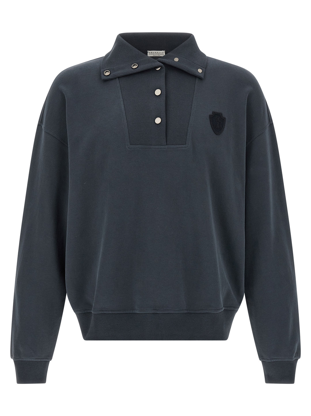 Brunello Cucinelli Blue Cotton Sweatshirt