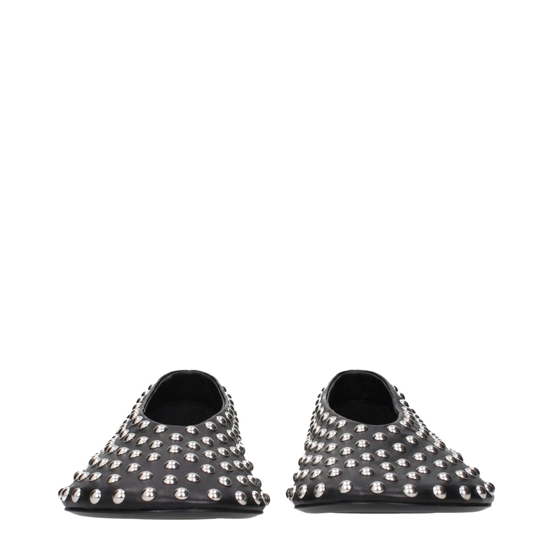 Jil Sander Black Leather Ballet Flats