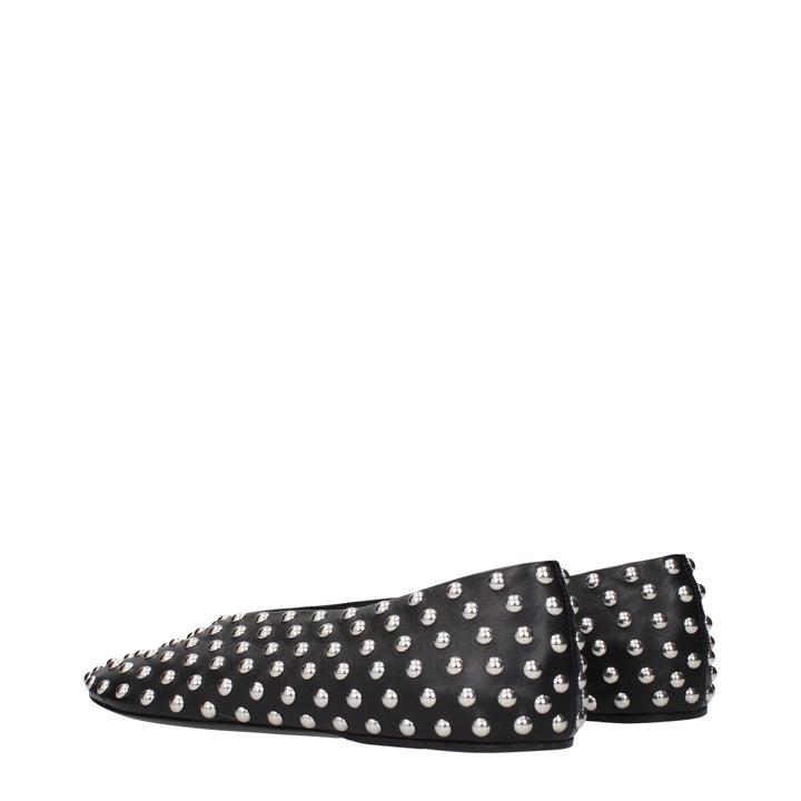 Jil Sander Black Leather Ballet Flats