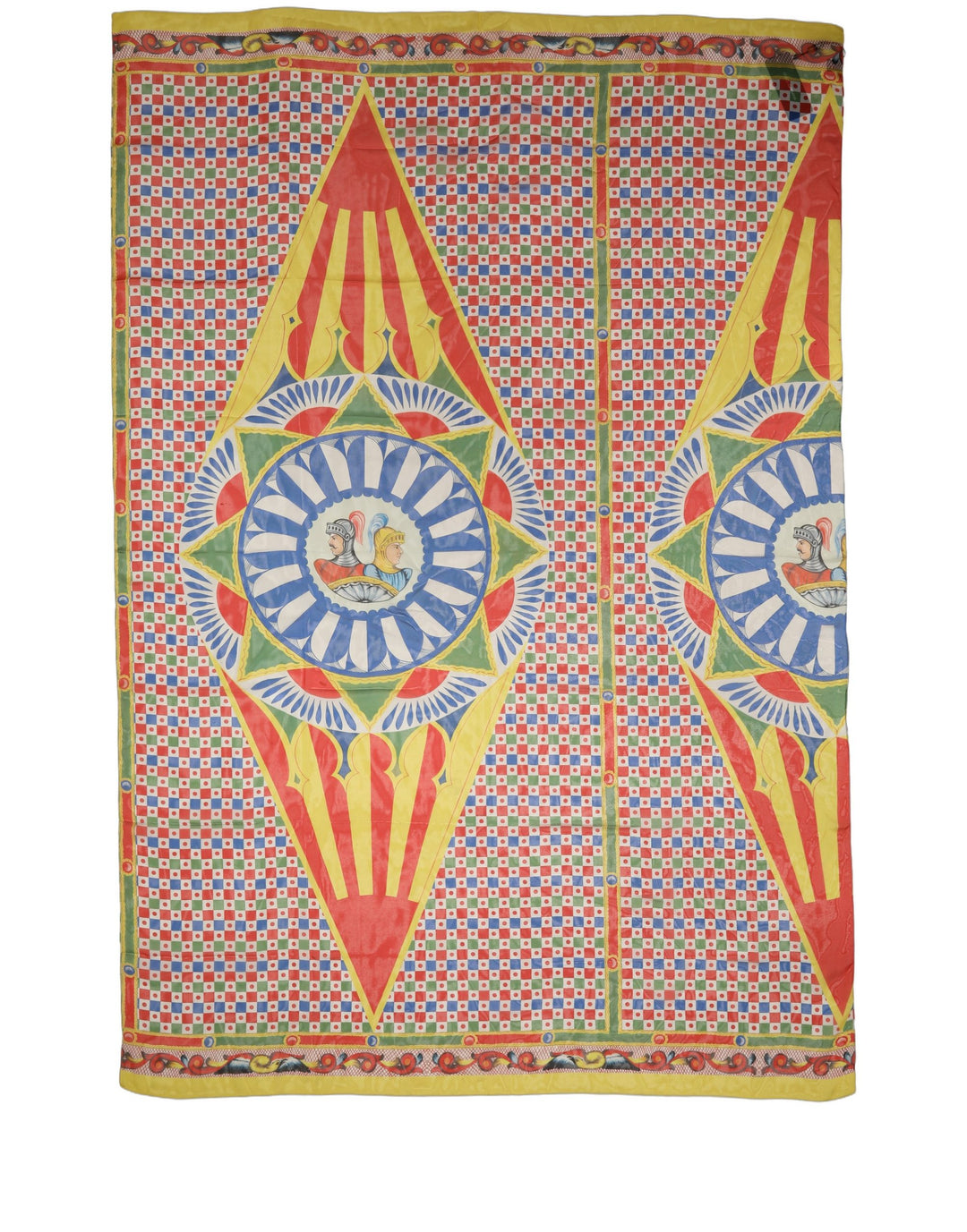 Dolce & Gabbana Multicolor Silk Carretto Print Stole Scarf