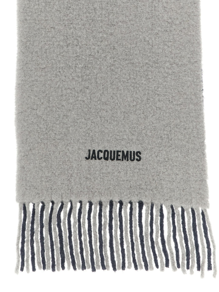 Jacquemus Gray Wool Scarf