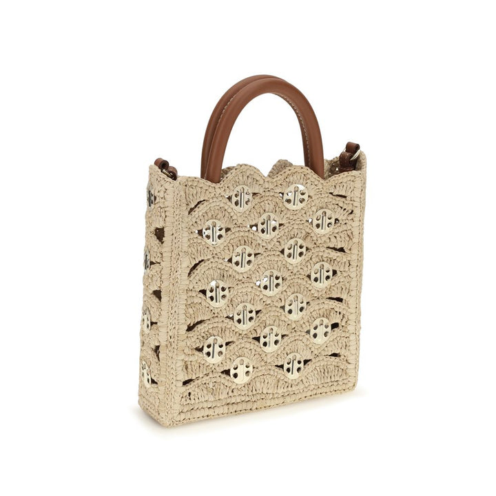 Rabanne Beige Raffia Handbag