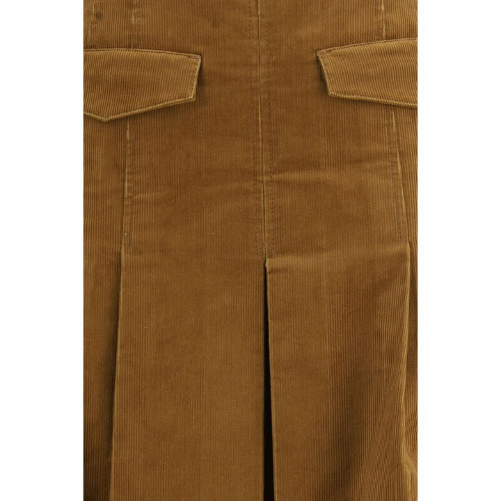 Tory Burch Brown Cotton Long Skirt