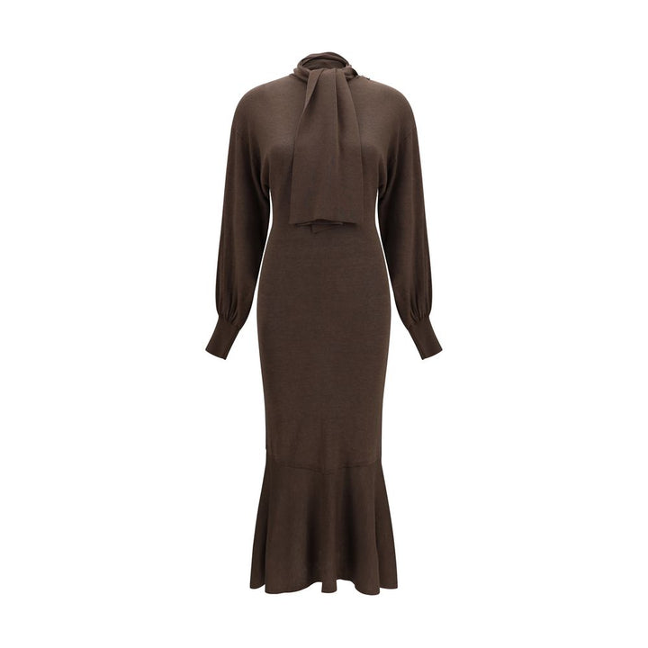 Jacquemus Brown Silk Casual Dress